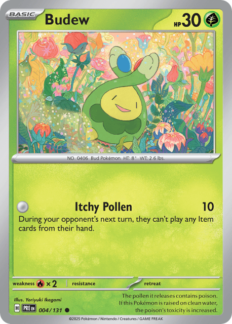 Budew (Play Pokemon Stamp) (4) — Prismatic Evolutions