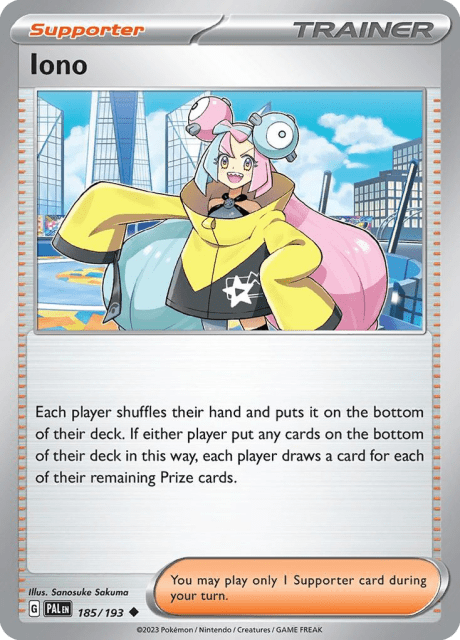 Iono (Reverse Holofoil) (185) — Paldea Evolved