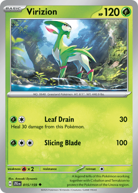 Virizion (Reverse Holofoil) (15) — Journey Together