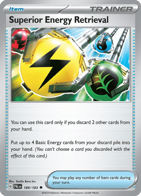 Superior Energy Retrieval (Reverse Holofoil) (189) — Paldea Evolved