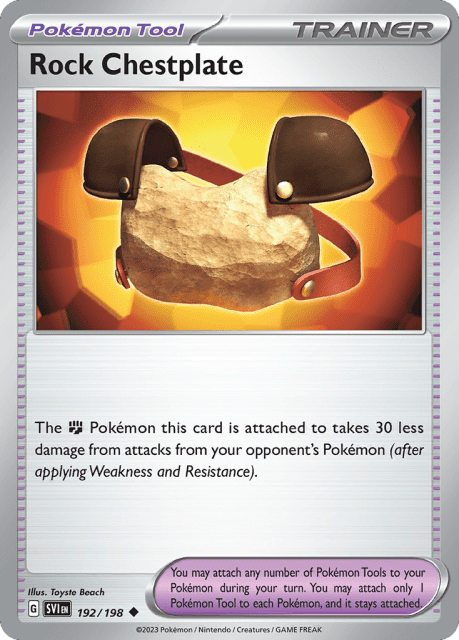 Rock Chestplate (Reverse Holofoil) (192) — Scarlet & Violet