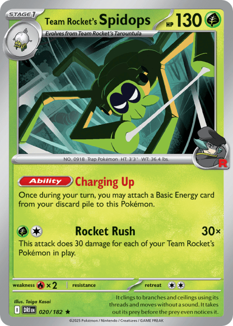 Team Rocket's Spidops (Holofoil) (20) — Destined Rivals