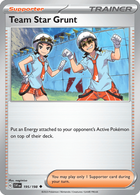 Team Star Grunt (Reverse Holofoil) (195) — Scarlet & Violet