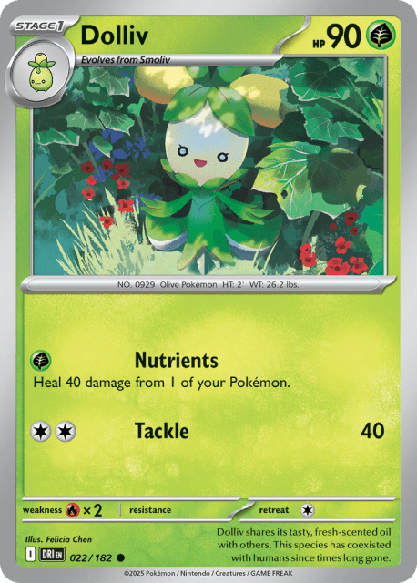 Dolliv (Reverse Holofoil) (22) — Destined Rivals
