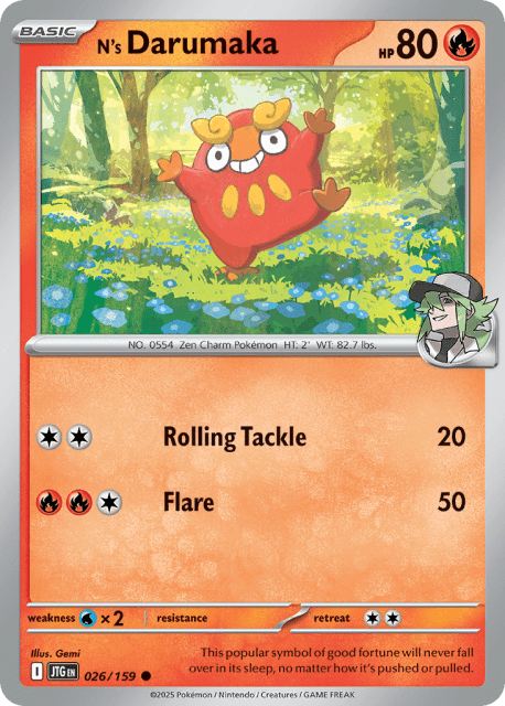 N's Darumaka (Reverse Holofoil) (26) — Journey Together