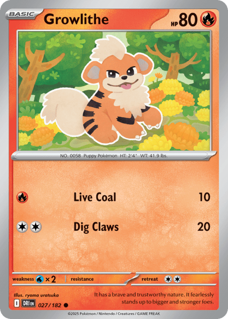Growlithe (Reverse Holofoil) (27) — Destined Rivals