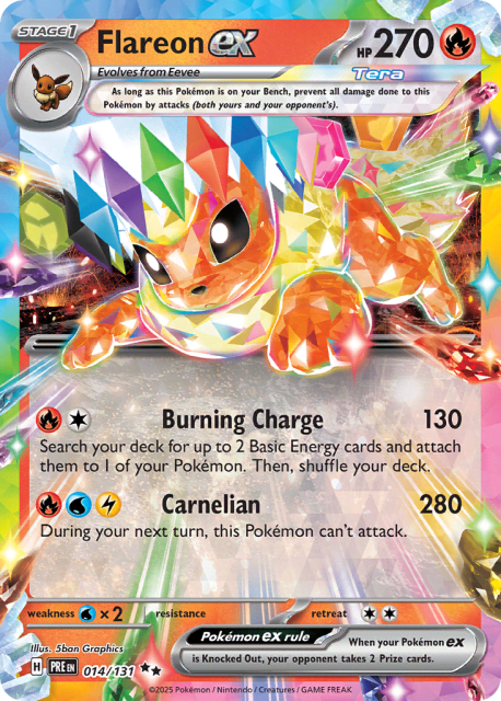 Flareon ex (Expansion Stamp) (14) — Prismatic Evolutions