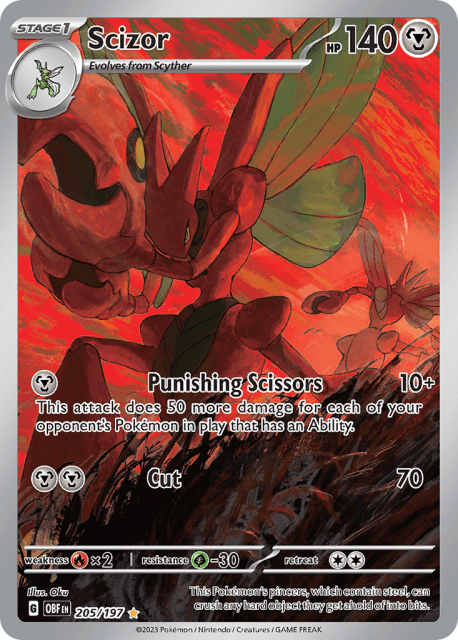 Scizor (Holofoil) (205) — Obsidian Flames