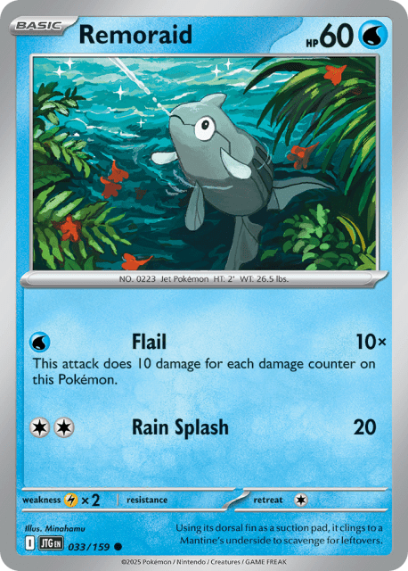 Remoraid (Reverse Holofoil) (33) — Journey Together