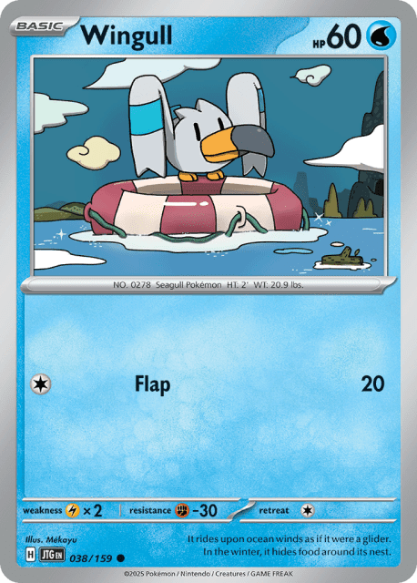 Wingull (Reverse Holofoil) (38) — Journey Together