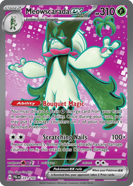Meowscarada ex (Holofoil) (231) — Paldea Evolved