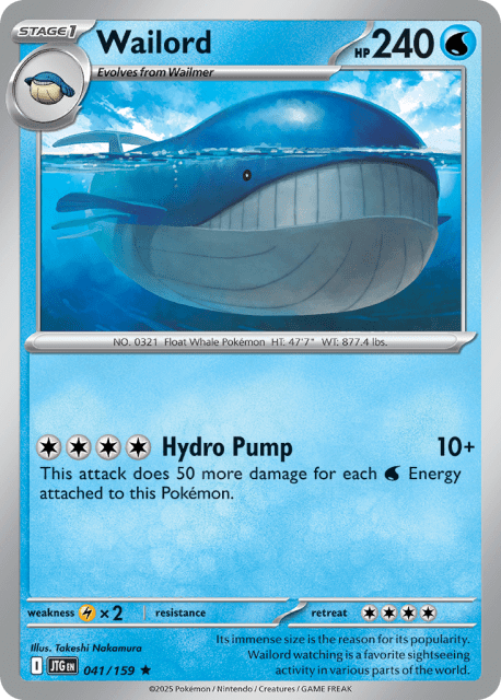Wailord (Holofoil) (41) — Journey Together