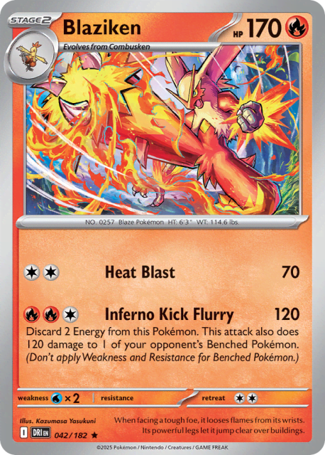 Blaziken (Reverse Holofoil) (42) — Destined Rivals