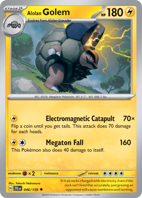 Alolan Golem (Reverse Holofoil) (46) — Journey Together