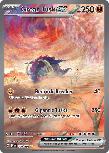 Great Tusk ex (Holofoil) (246) — Scarlet & Violet