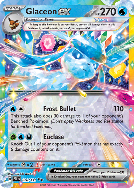 Glaceon ex (Holofoil) (26) — Prismatic Evolutions