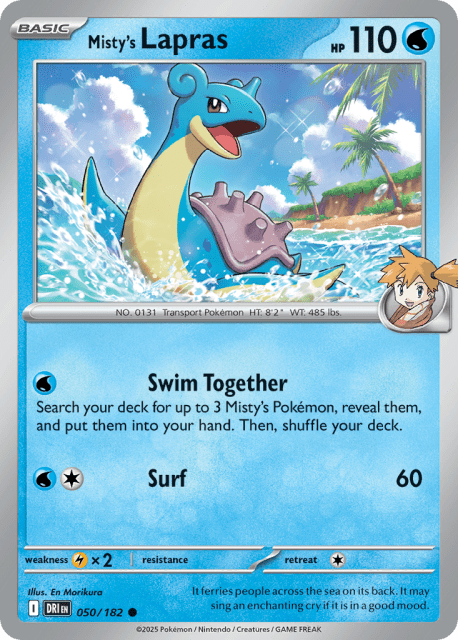 Misty's Lapras (Reverse Holofoil) (50) — Destined Rivals