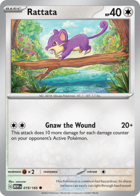 Rattata (Reverse Holofoil) (19) — 151