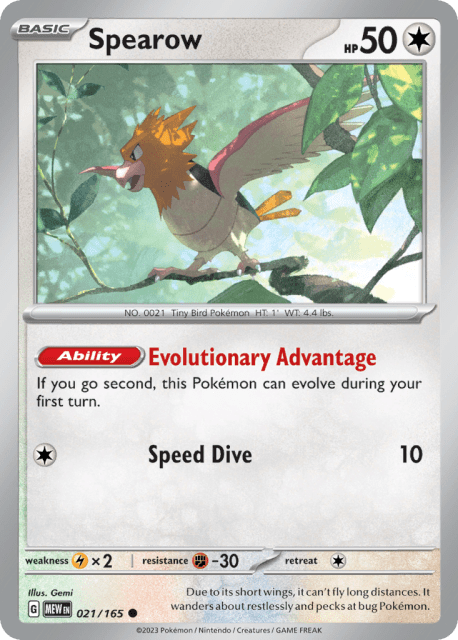 Spearow (Reverse Holofoil) (21) — 151