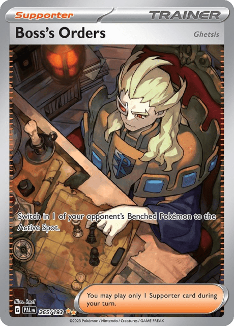 Boss's Orders (Ghetsis) (Holofoil) (265) — Paldea Evolved