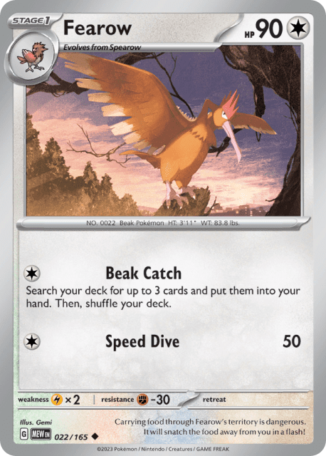 Fearow (Reverse Holofoil) (22) — 151