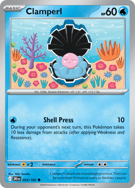 Clamperl (Reverse Holofoil) (54) — Destined Rivals