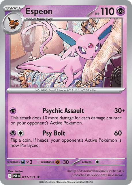 Espeon (Holofoil) (33) — Prismatic Evolutions