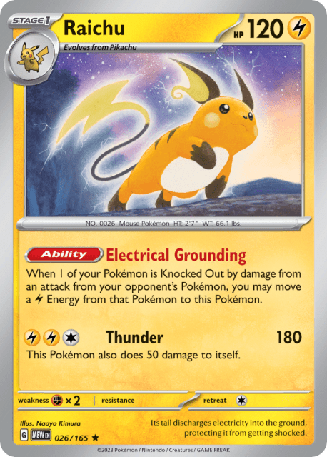 Raichu (Holofoil) (26) — 151