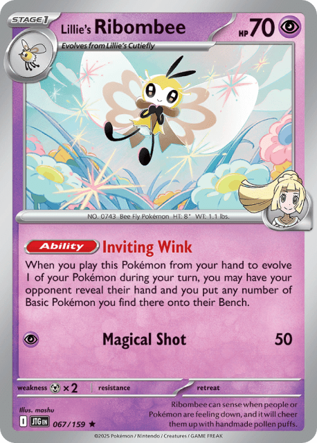 Lillie's Ribombee (Holofoil) (67) — Journey Together