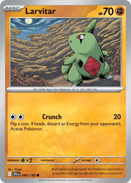 Larvitar (Reverse Holofoil) (80) — Journey Together
