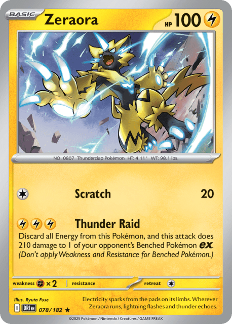 Zeraora (Reverse Holofoil) (78) — Destined Rivals