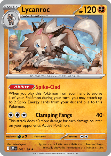 Lycanroc (Holofoil) (85) — Journey Together