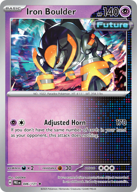 Iron Boulder (Master Ball Reverse Holofoil) (46) — Prismatic Evolutions