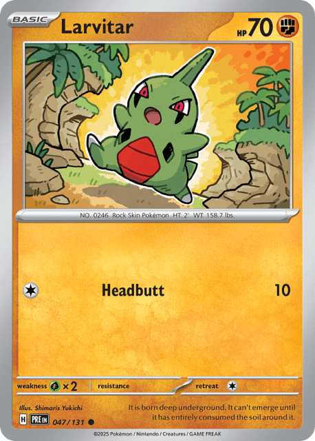Larvitar (Reverse Holofoil) (47) — Prismatic Evolutions