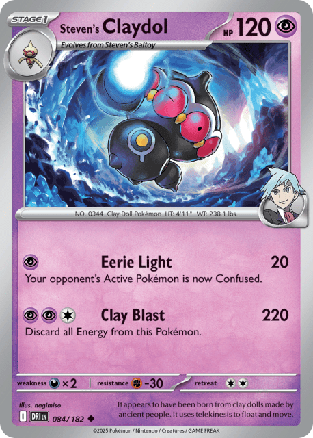 Steven's Claydol (Reverse Holofoil) (84) — Destined Rivals