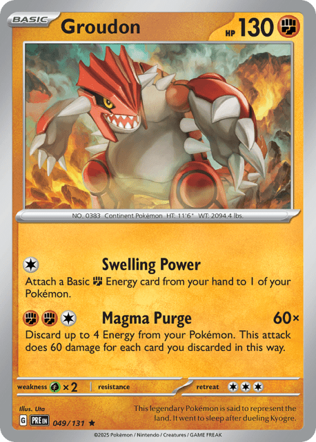 Groudon (Holofoil) (49) — Prismatic Evolutions