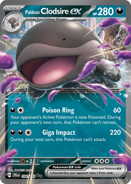 Paldean Clodsire ex (Holofoil) (94) — Journey Together
