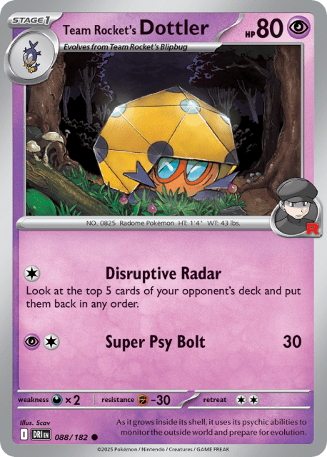 Team Rocket's Dottler (Reverse Holofoil) (88) — Destined Rivals