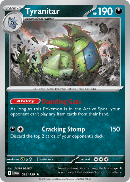 Tyranitar (Reverse Holofoil) (95) — Journey Together