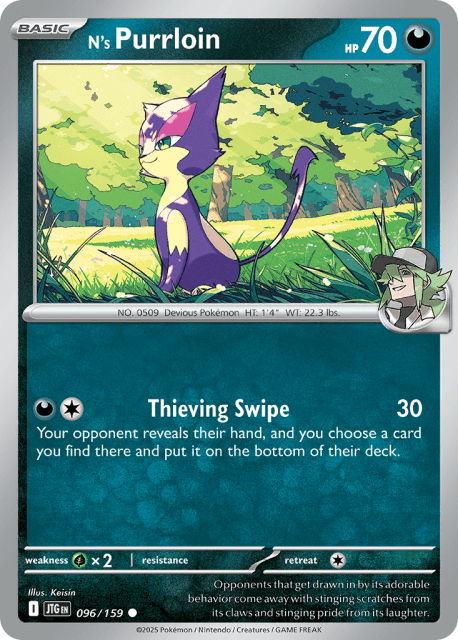 N's Purrloin (Reverse Holofoil) (96) — Journey Together
