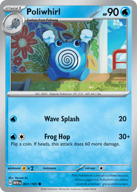 Poliwhirl (Reverse Holofoil) (61) — 151