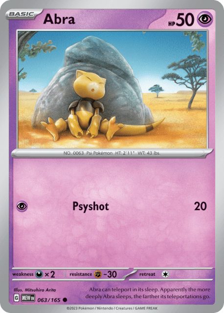 Abra (Cosmos Holofoil) (63) — 151