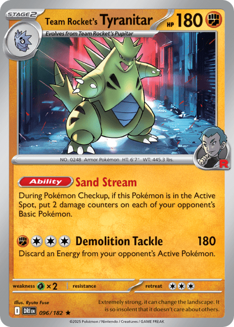 Team Rocket's Tyranitar (Holofoil) (96) — Destined Rivals