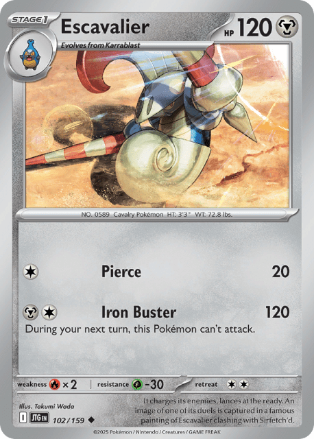 Escavalier (Reverse Holofoil) (102) — Journey Together