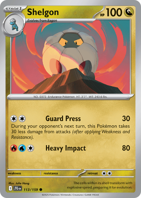 Shelgon (Reverse Holofoil) (113) — Journey Together