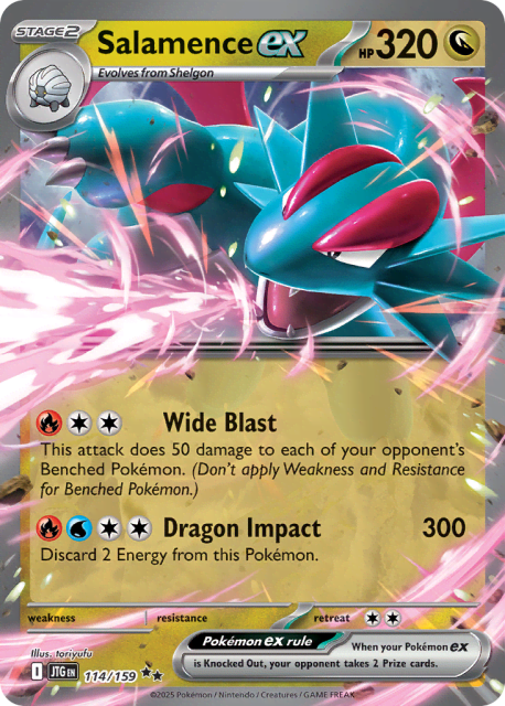 Salamence ex (Holofoil) (114) — Journey Together