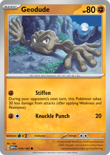 Geodude (Reverse Holofoil) (74) — 151