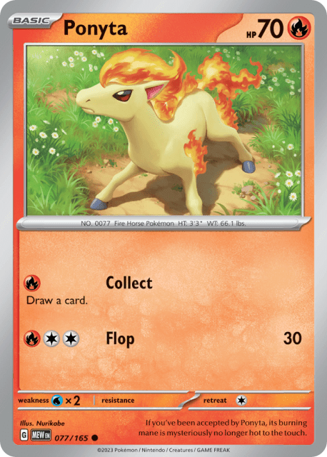 Ponyta (Reverse Holofoil) (77) — 151