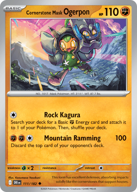 Cornerstone Mask Ogerpon (Reverse Holofoil) (111) — Destined Rivals