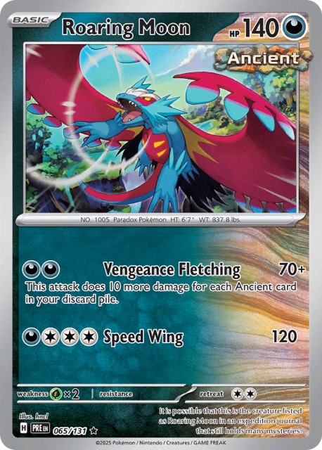 Roaring Moon (Holofoil) (65) — Prismatic Evolutions